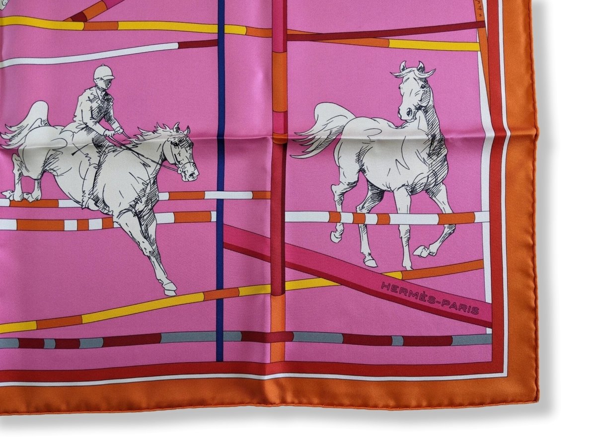 Hermes Special Issue CHAMPIONCHIPS AACHEN 2015 - SAUT D' OBSTACLES Twill 90cm, Rare in Box! - poupishop