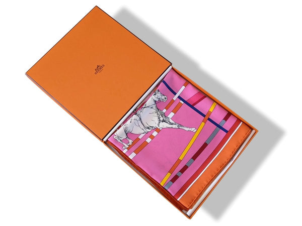 Hermes Special Issue CHAMPIONCHIPS AACHEN 2015 - SAUT D' OBSTACLES Twill 90cm, Rare in Box! - poupishop