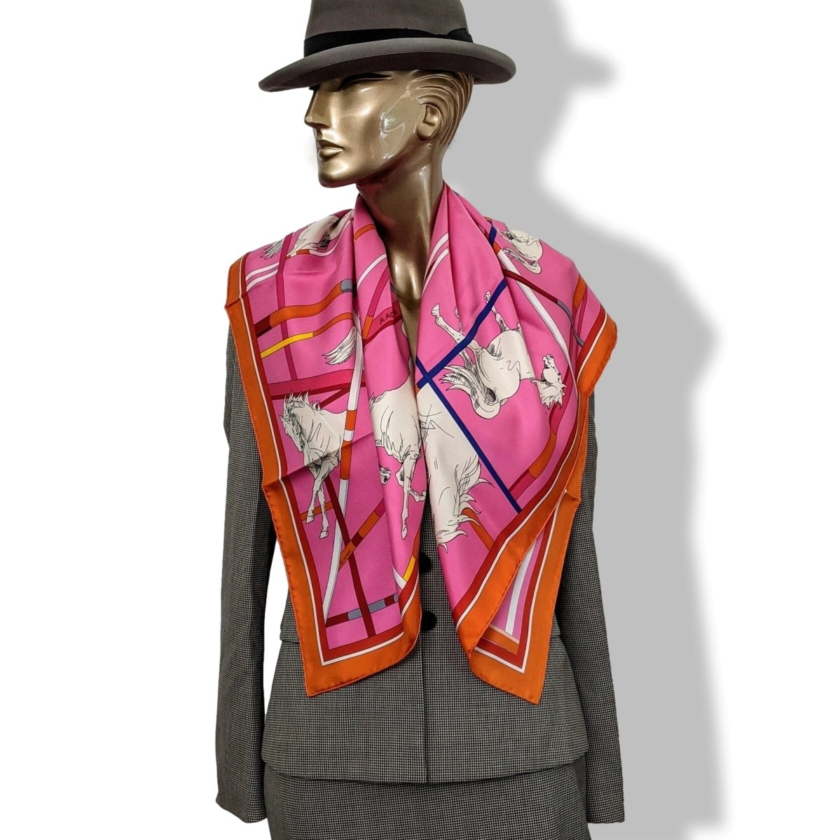 Hermes Special Issue CHAMPIONCHIPS AACHEN 2015 - SAUT D' OBSTACLES Twill 90cm, Rare in Box! - poupishop