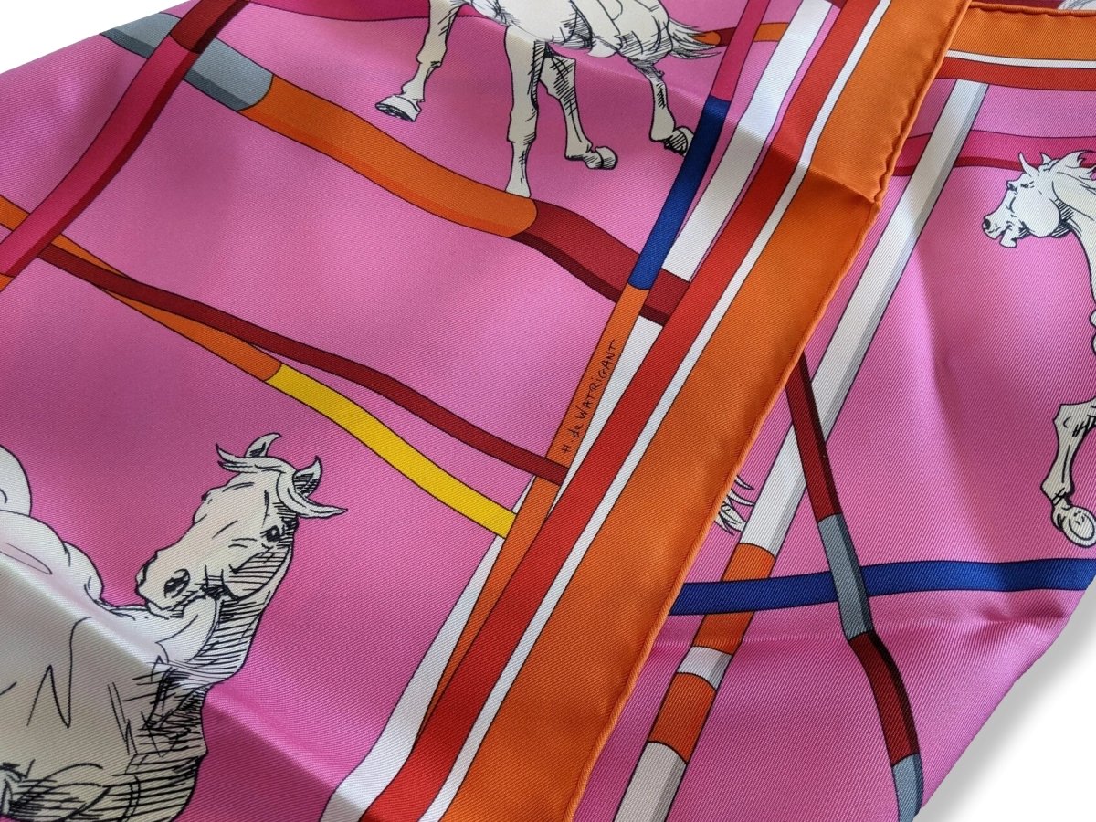 Hermes Special Issue CHAMPIONCHIPS AACHEN 2015 - SAUT D' OBSTACLES Twill 90cm, Rare in Box! - poupishop