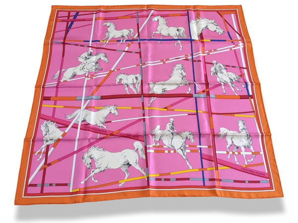 Hermes Special Issue CHAMPIONCHIPS AACHEN 2015 - SAUT D' OBSTACLES Twill 90cm, Rare in Box! - poupishop