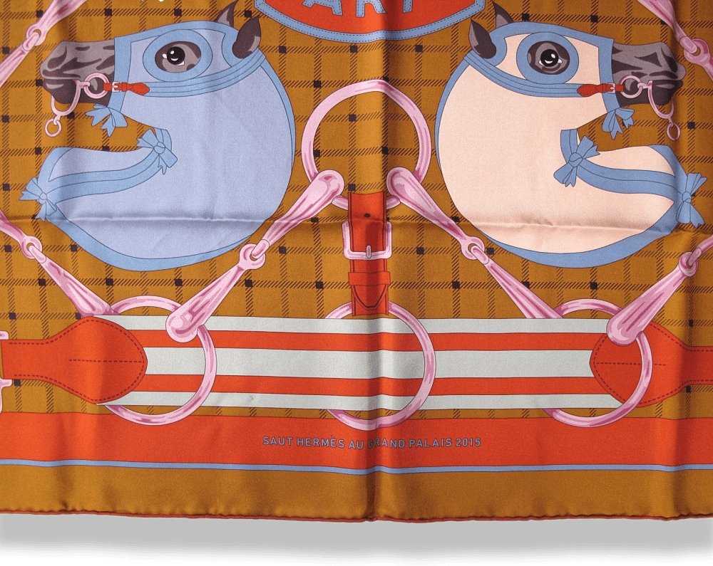 Hermes Special Issue Saut au Grand Palais 2015 TATERSALE Twill 90cm, Limited in Box! - poupishop