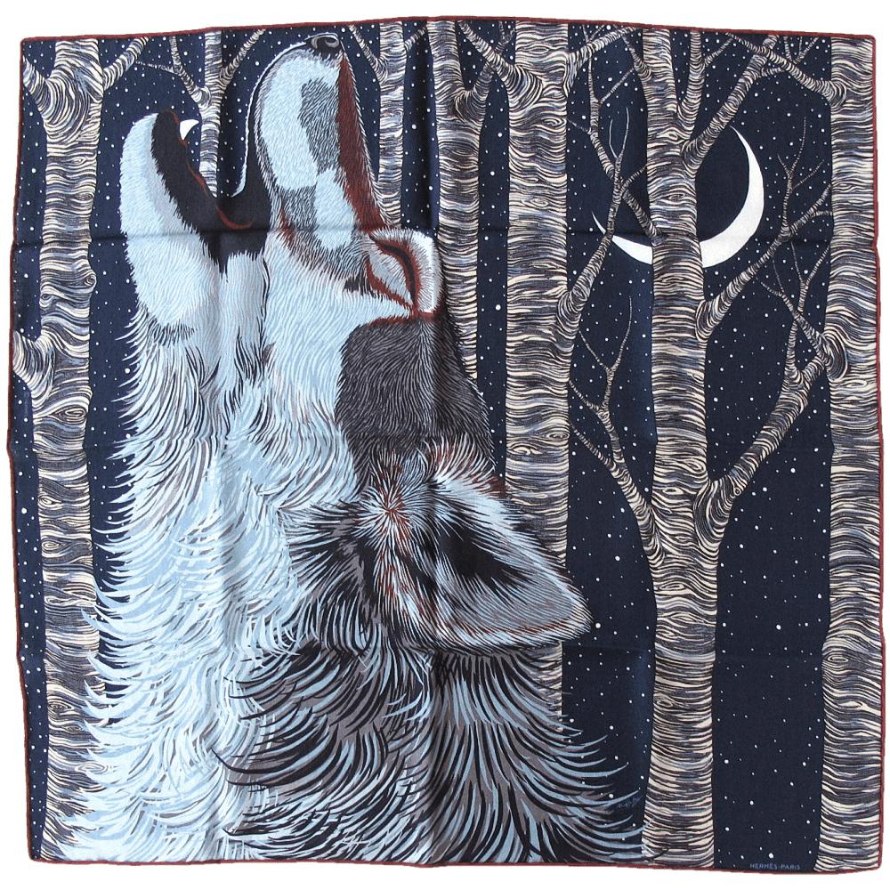 Hermes Special Issue VIP by Alice Shirley AWOOOOO Cashmere 70 cm, Rare, NIB! - poupishop
