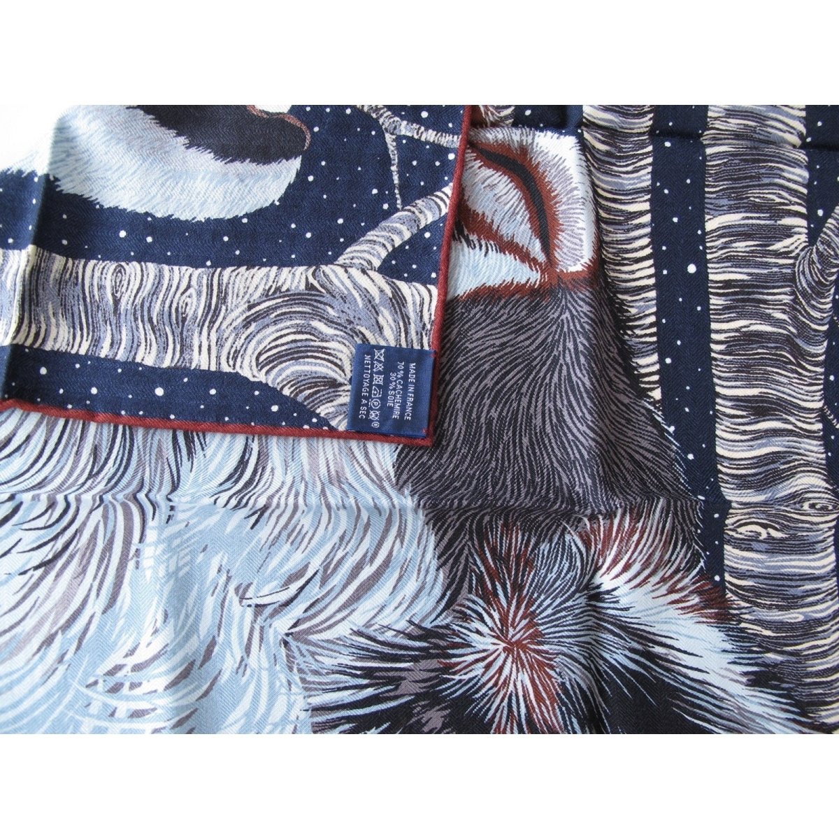 Hermes Special Issue VIP by Alice Shirley AWOOOOO Cashmere 70 cm, Rare, NIB! - poupishop