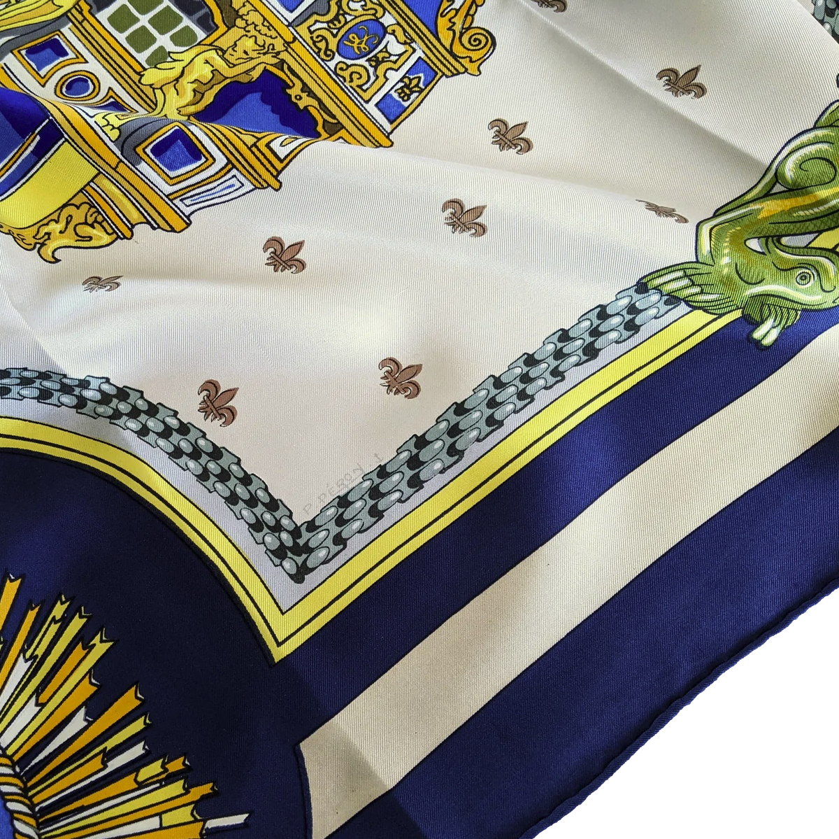 Hermes 1963 Special Issue Victor Schoelcher "Soleil Royal" by Pierre Peron Twill 90cm
