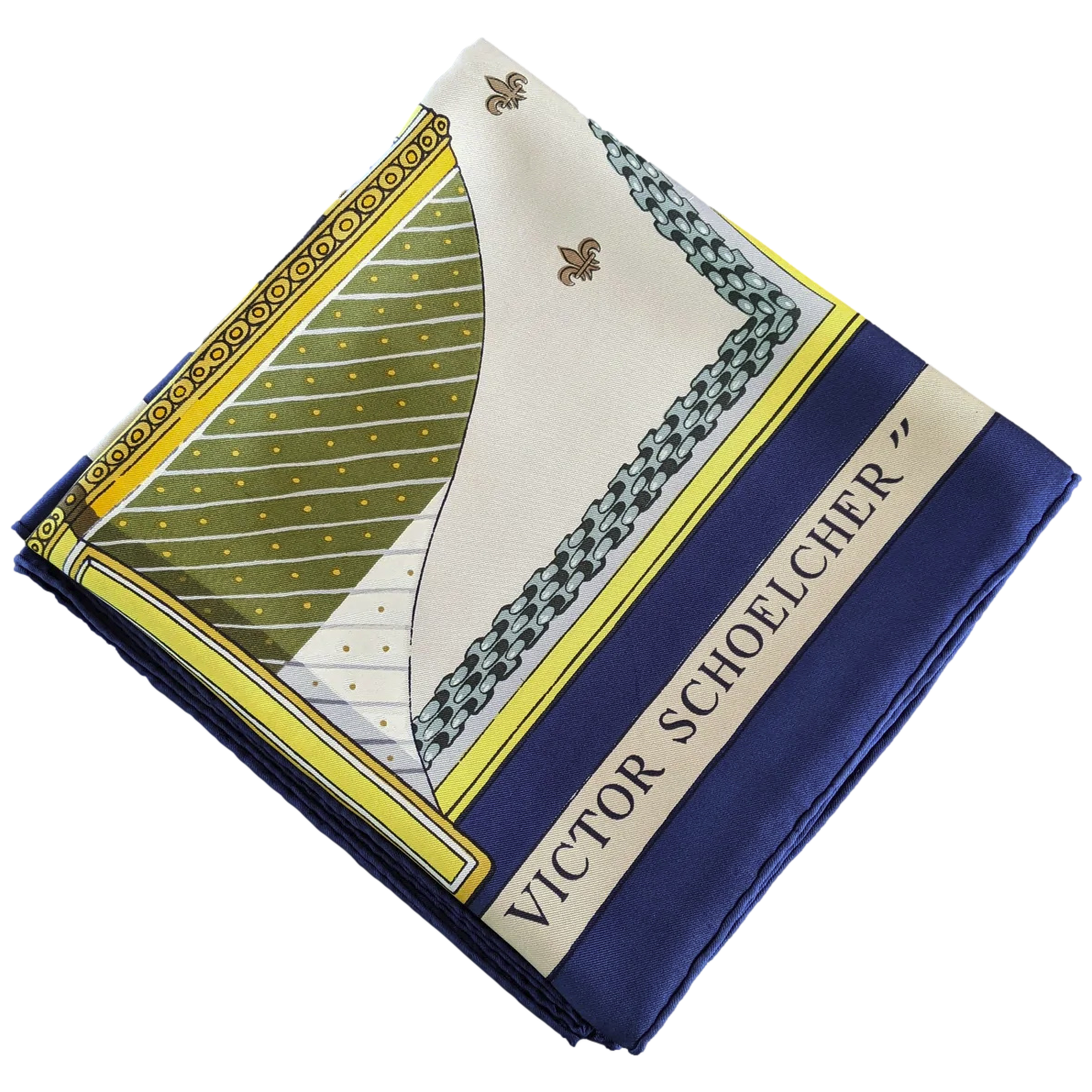 Hermes 1963 Special Issue Victor Schoelcher "Soleil Royal" by Pierre Peron Twill 90cm