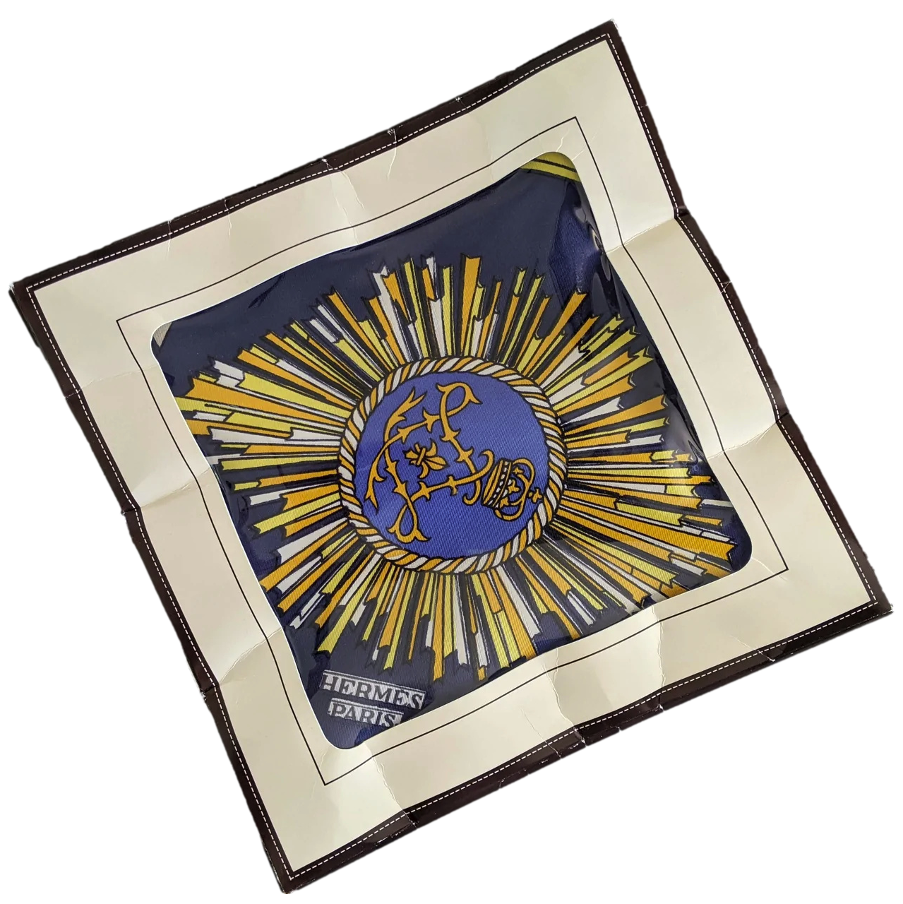 Hermes 1963 Special Issue Victor Schoelcher "Soleil Royal" by Pierre Peron Twill 90cm