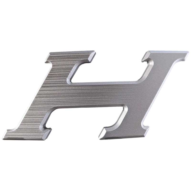 Hermes Grey Matt PVD "Speed H" Belt Buckle 38 mm