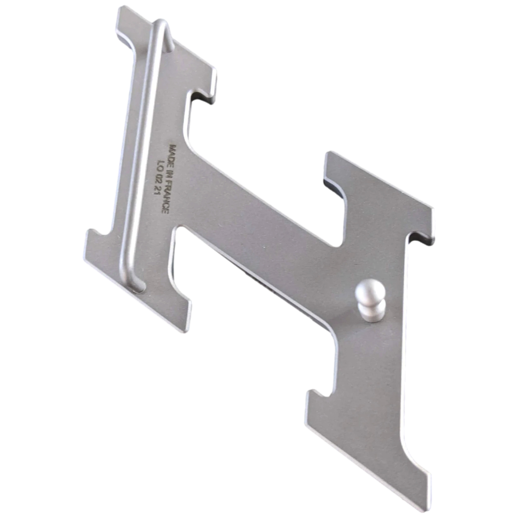 Hermes Grey Matt PVD "Speed H" Belt Buckle 38 mm