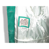 Hermes Sport Vintage 1970s Mint Green Suede Leather Long Coat, Sublime Color! - poupishop
