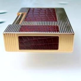 Hermes St Dupont Fauve Crocodile Lighter Ligne II - poupishop