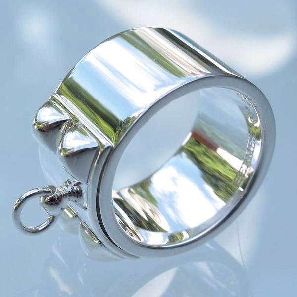 Hermes Sterling Silver 925 Collier de Chien CDC Ring Sz53, Box! - poupishop