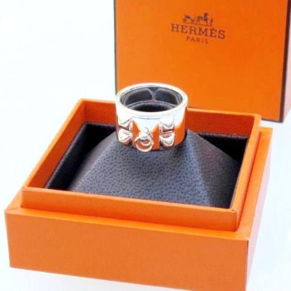 Hermes Sterling Silver 925 Collier de Chien CDC Ring Sz53, Box! - poupishop