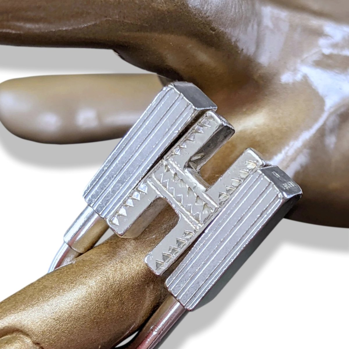 Hermes Sterling Silver 925 Touareg H Padlock Bag Charm Cadenas Key Ring, Pochette! - poupishop