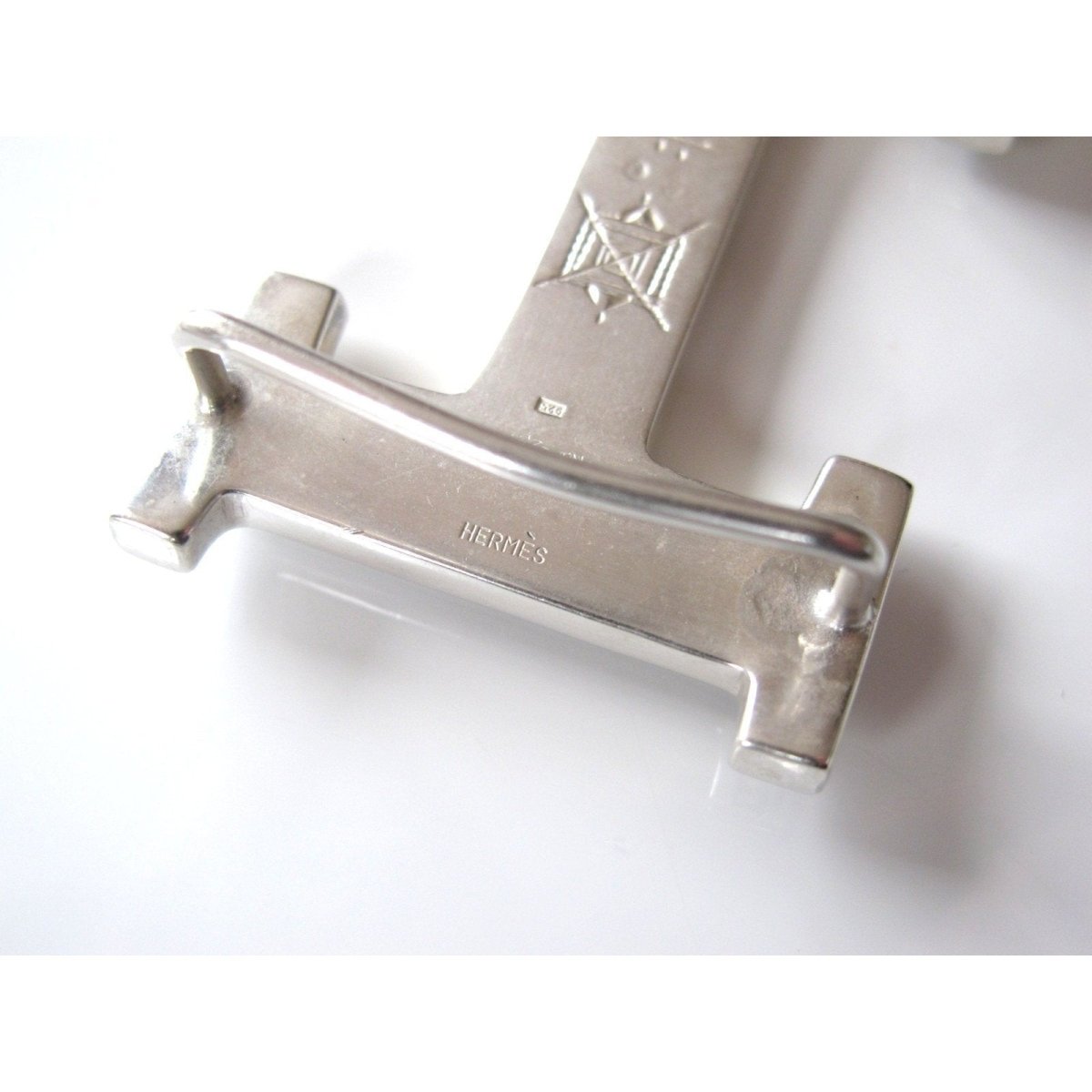 Hermes Sterling Silver AG 925 Touareg Belt Buckle H 32mm - poupishop
