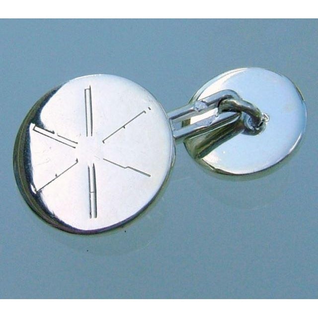 Hermes Sterling Silver H Laser Cufflinks, New! - poupishop