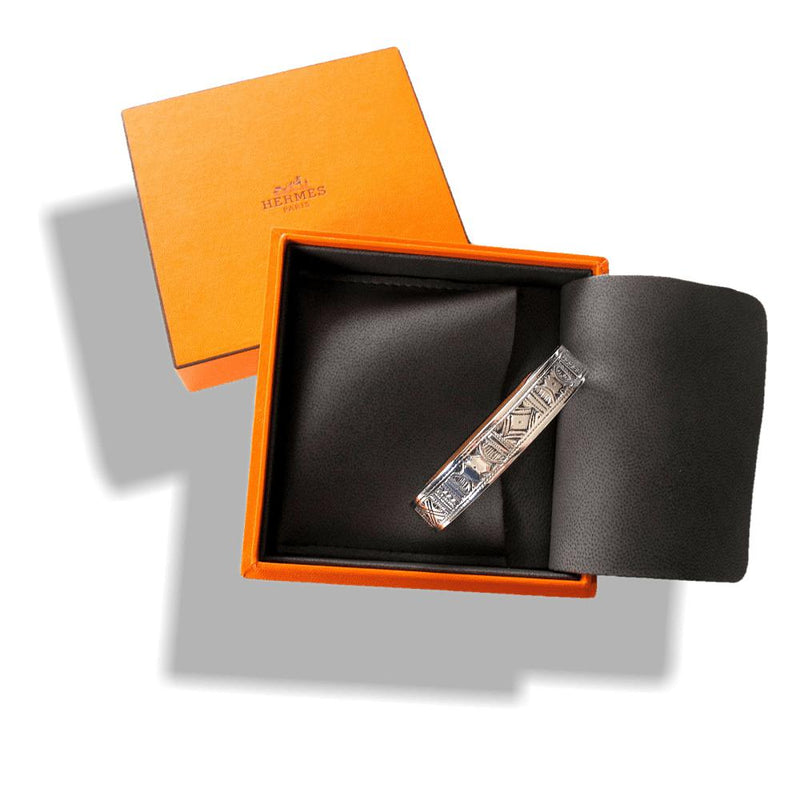 Hermes Sterling Silver Impulsive Touareg Unisex Bracelet, Ret. $990cm, NIB! - poupishop