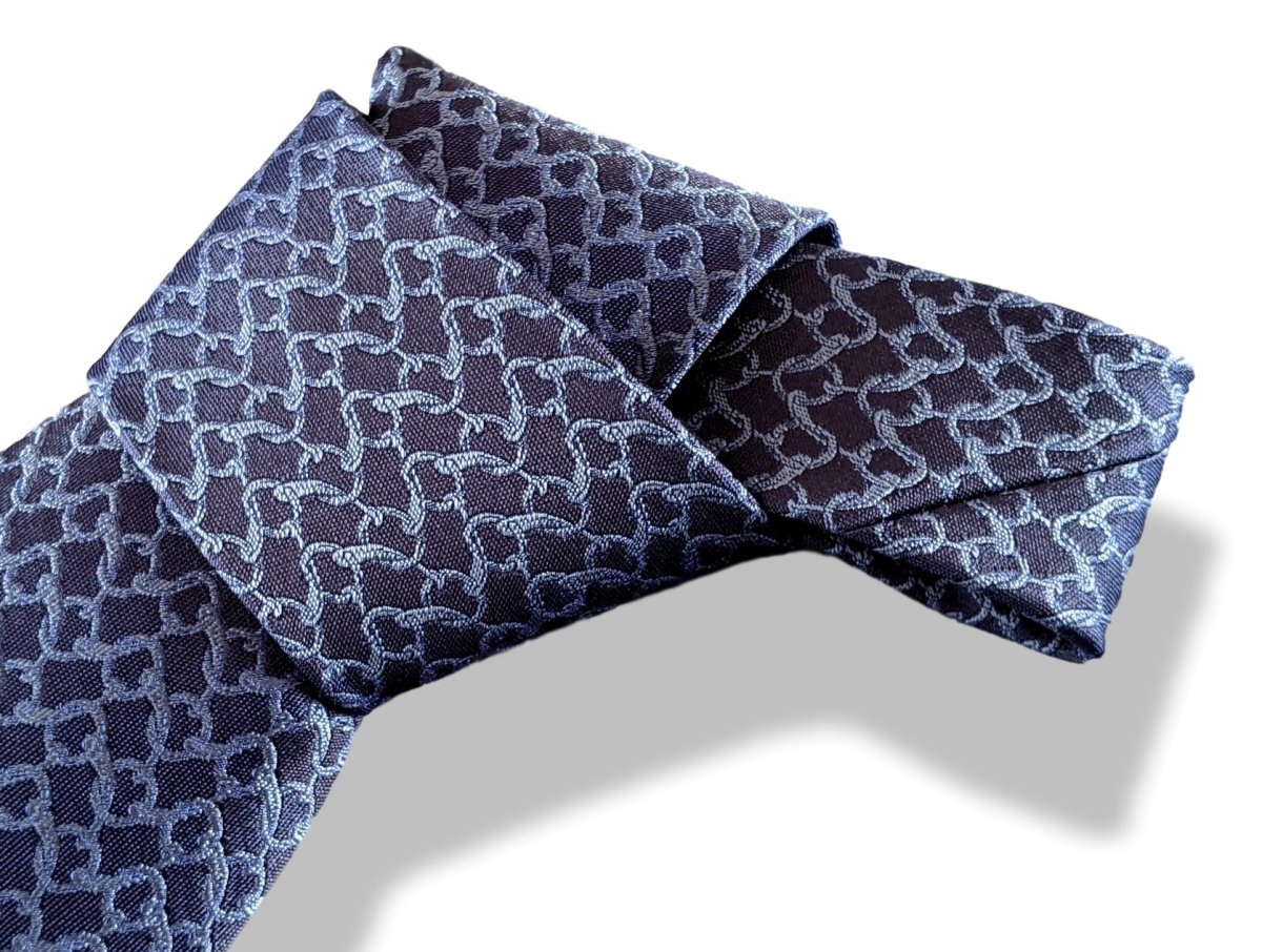 Hermes [T12] Noir/Anthracite GENTLEMAN Heavy Silk Tie 8 cm, BNWT! - poupishop