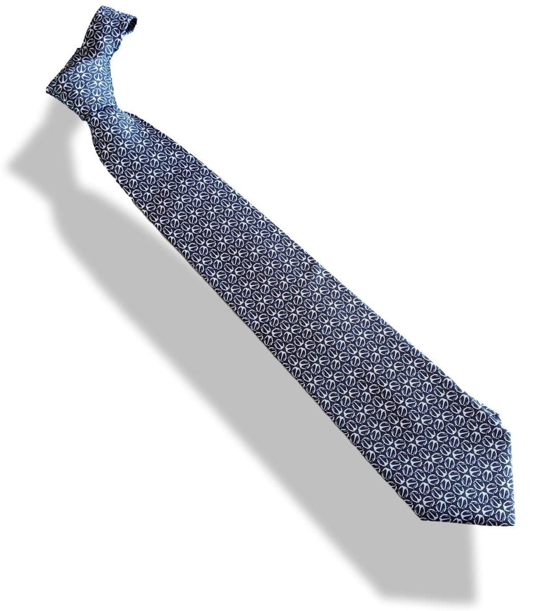 Hermes [T20] Noir/Gris Clair/Gris Moyen GIVE ME MORS Silk Tie 9,1 cm, BNWT! - poupishop