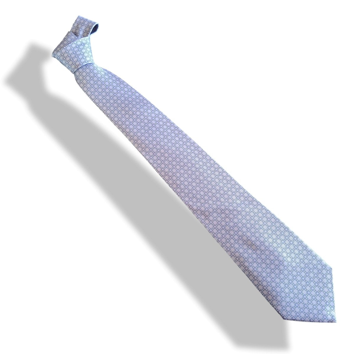 Hermes [T24] Gris/Bleu/Ciel Foncé BOUEES Silk Tie 9,1 cm, BNWT! - poupishop