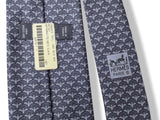 Hermes [T28] Anthracite/ Gris Clair BATGUY Twill Silk Tie 8 cm, BNWT! - poupishop