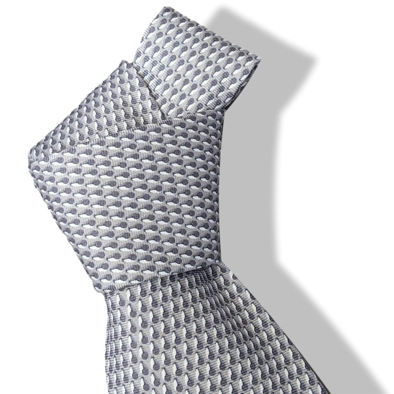 Hermes [T29] Gris Clair Cooking Chef RATATOUILLE Heavy Twill Silk Tie 8cm, BNWT! - poupishop