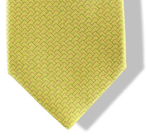 Hermes [T4] Absinthe POKER Heavy Twill Silk Tie 8 cm, BNWT! - poupishop