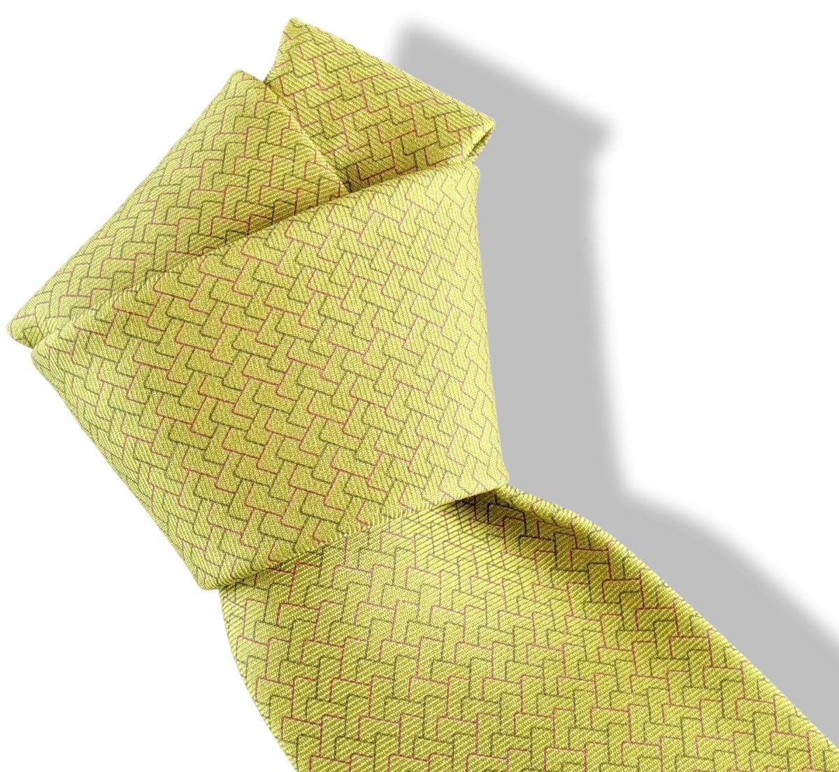 Hermes [T4] Absinthe POKER Heavy Twill Silk Tie 8 cm, BNWT! - poupishop