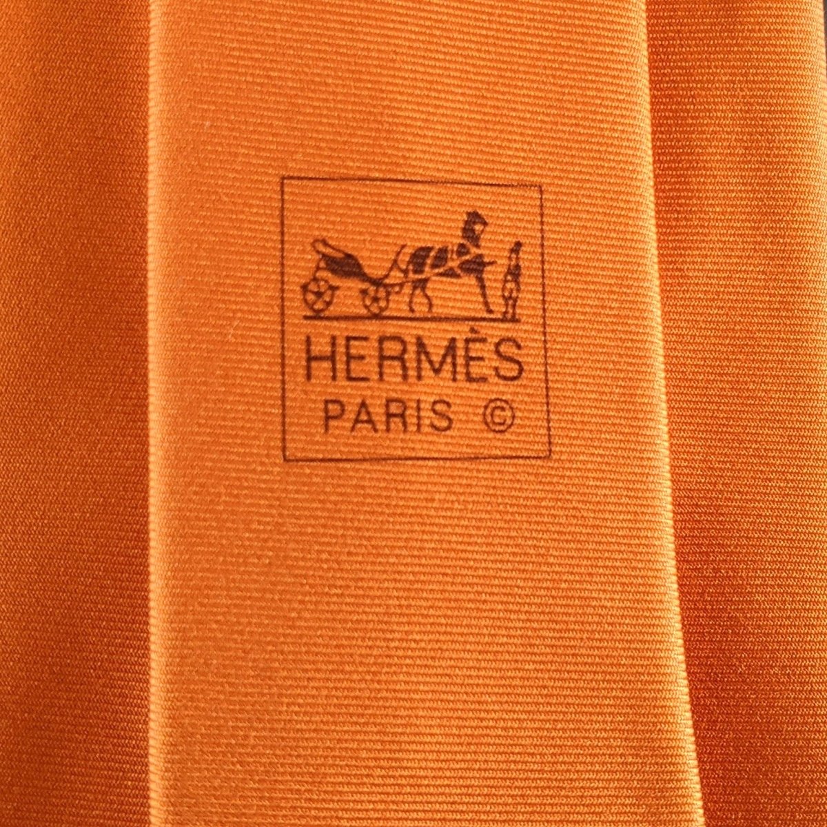 Hermes [T6] Pumpkin SABLIERS Recto Verso Silk Tie 8 cm, BNWT! - poupishop