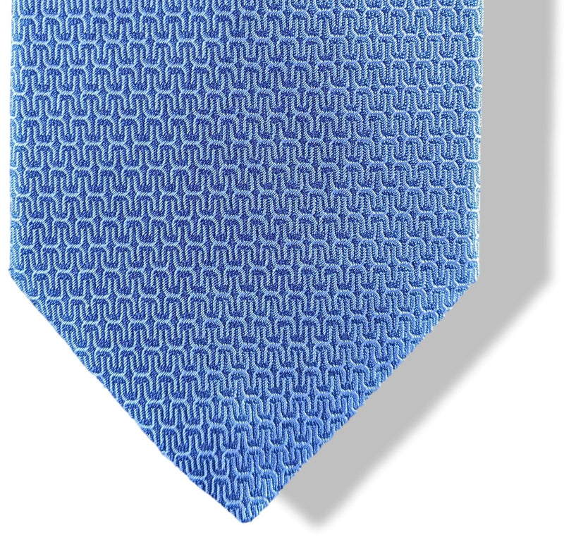 Hermes [T7] Middle Blue/Jean Blue H PIPPA Heavy Silk Tie 8 cm, BNWT! - poupishop