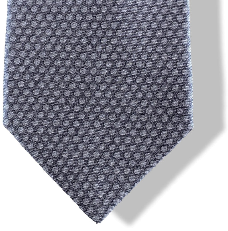 Hermes [T8] Anthracite Intemporelle GOLF Heavy Twill Silk Tie 8 cm