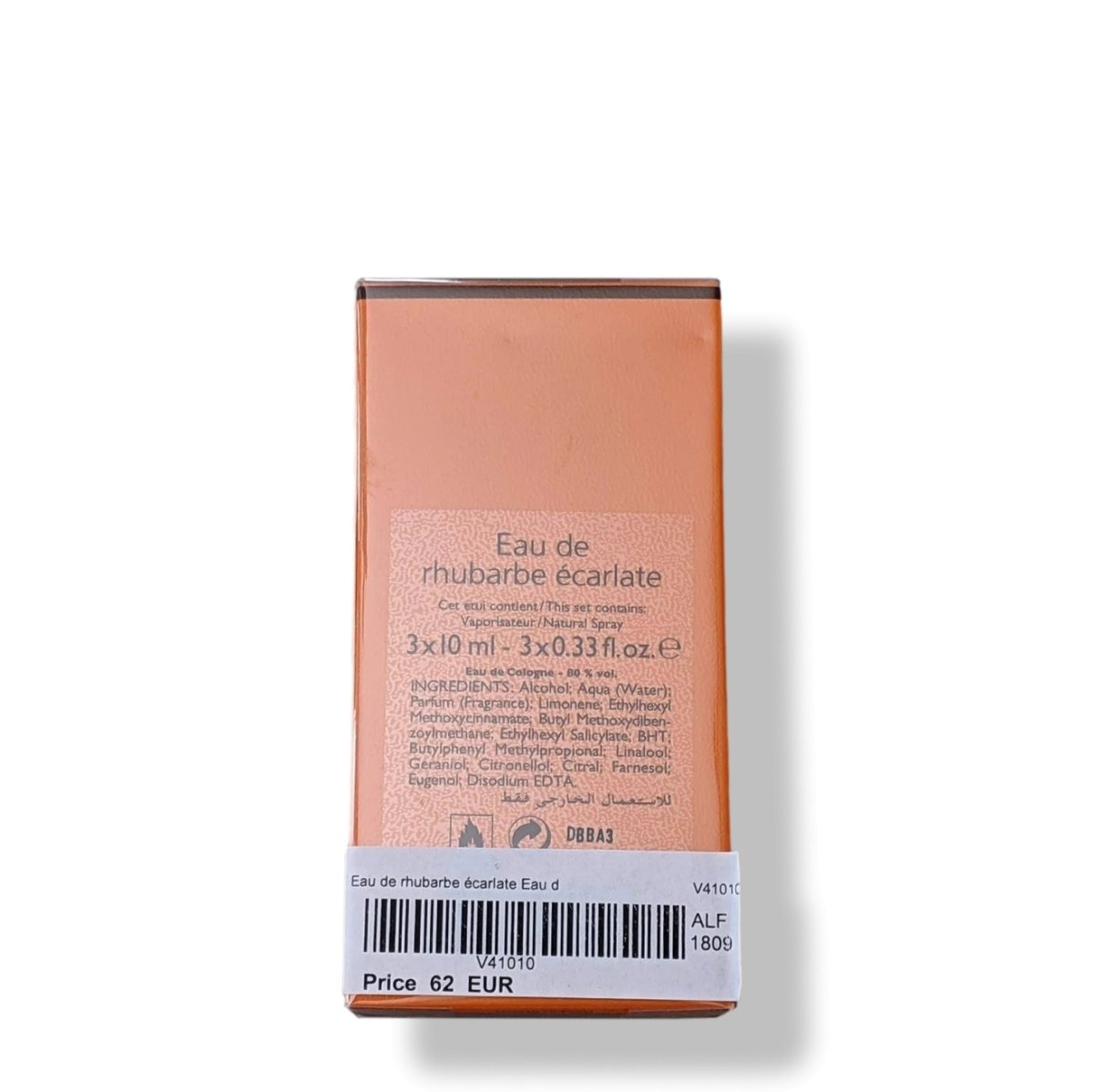 Hermes The Art of Living EAU DE RHUBARBE ECARLATE Set of 3 Eau de Cologne refills, BNIB! - poupishop