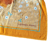 Hermes Orange "The broodmare and her Foal" Cotton Terry Horses Beach Towel 90 x 150 cm