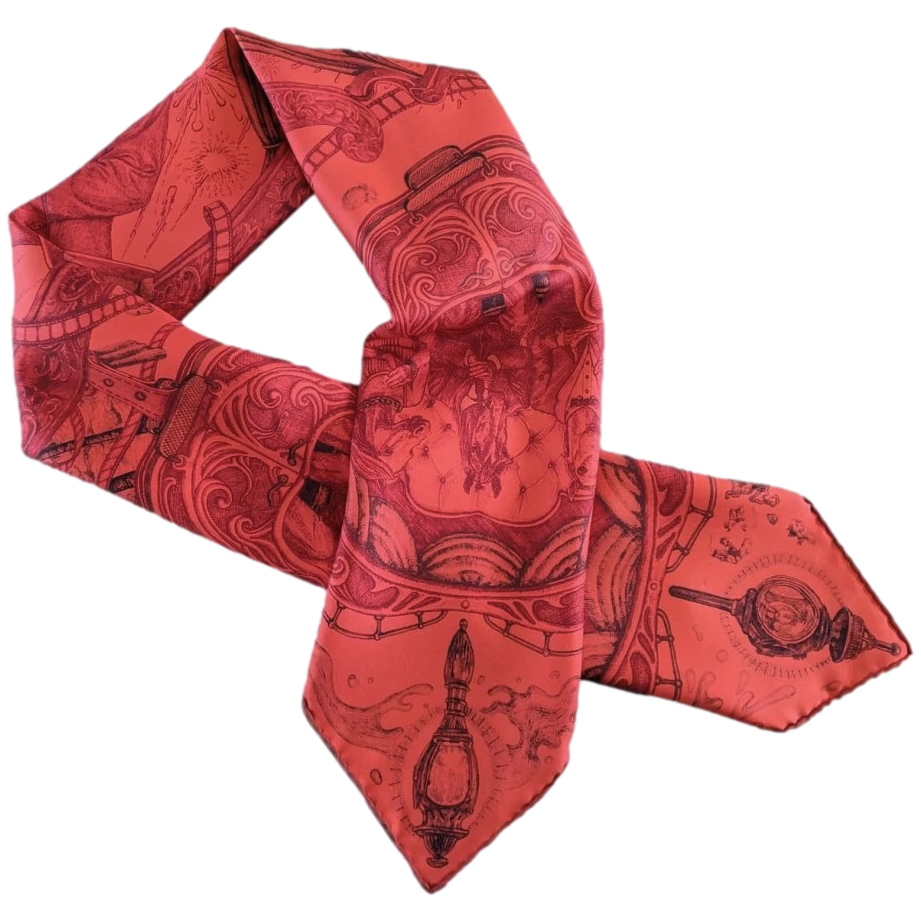 Hermes 2018 Rouge Vif/Bordeaux/Anthracite THE HORSAWARDS Twill 90cm