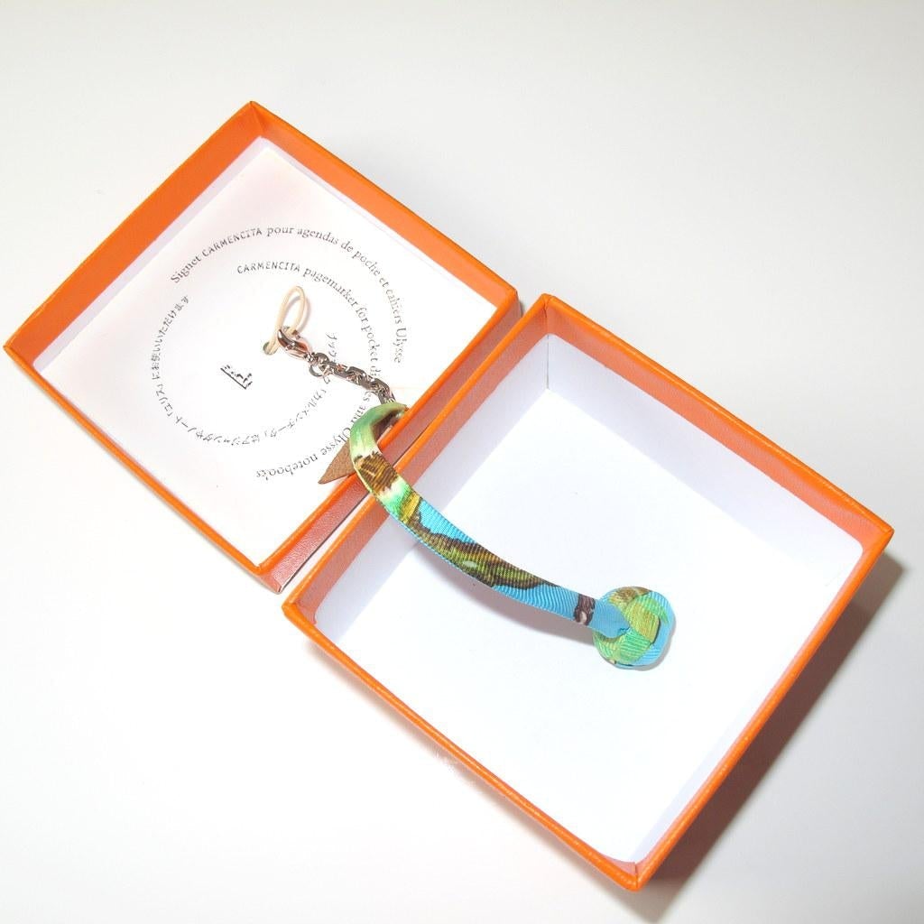 Hermes Turquoise Carmencita Silk Pom-Pom Bag Charm, NIB! - poupishop