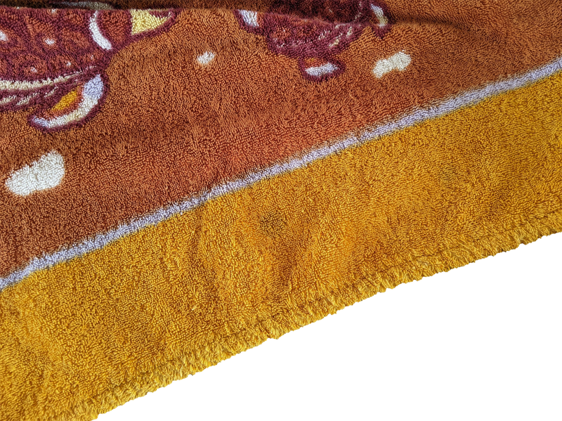 Hermes Orange "Turtles" Tapis de Plage Terry Beach Towel XXL 145 x 190 cm