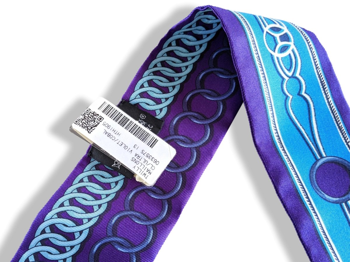 Hermes Ultra Purple Cobalt MAILLONS by Caty Latham Twilly, NWTIB! - poupishop