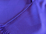Hermes Ultra Purple Fringed Etole H EN BIAIS MUFFLER 85% Cashmere 72 x 204 cm, BNWT! - poupishop