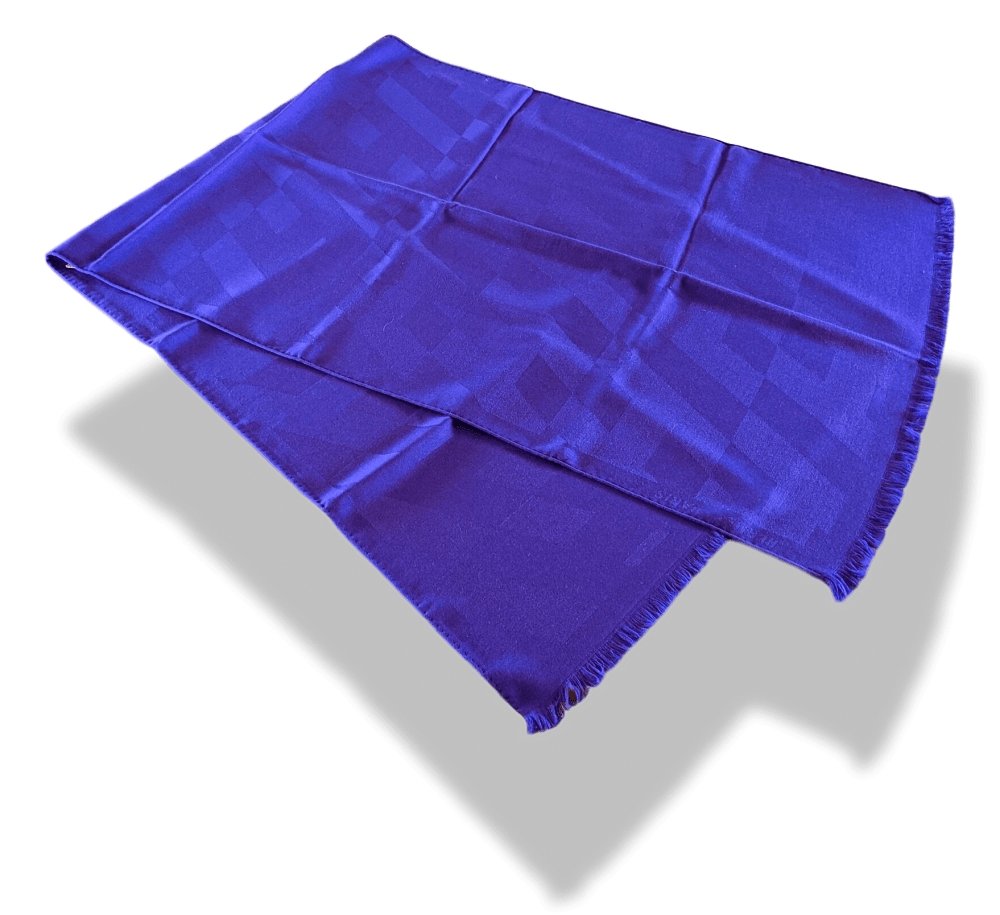 Hermes Ultra Purple Fringed Etole H EN BIAIS MUFFLER 85% Cashmere 72 x 204 cm, BNWT! - poupishop