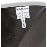 Hermes Unisex Black Lambskin COL FICHU AGNEAU PLUME Rodeo Bandana Texas Look, BNWTIB! - poupishop