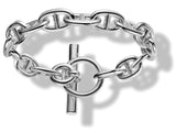Hermes Unisex Sterling Silver 925 CHAINE D'ANCRE MM Bracelet Size XL, NWTIB! - poupishop