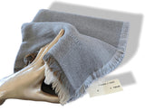 Hermes Vey Chic Grey/Brown Fringed Cashmere Shawl from the Men Collection, BNWTIB! - poupishop