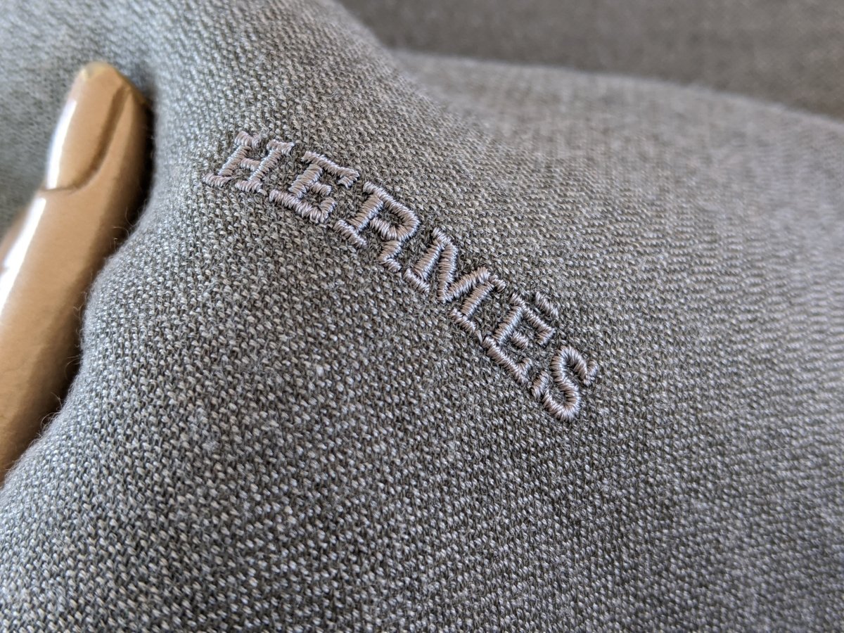 Hermes Vey Chic Grey/Brown Fringed Cashmere Shawl from the Men Collection, BNWTIB! - poupishop