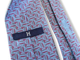 Hermes Vintage 1960s Bleu Gris/Framboise Twill Silk Tie 8,5 CM, 172 FA, Mint! - poupishop