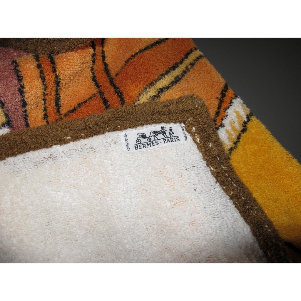 Hermes Vintage 1960s Cotton Terry Tribord Long Beach Tunic, Sz 40, Rare! - poupishop