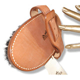 Hermes Vintage 1960s Leather/Silk Horse Soft Body Brush Rare, NWT! - poupishop