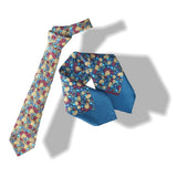 Hermes Vintage 1990cms Coloquintes Printed Set Twill Silk Gavroche & Tie, New! - poupishop