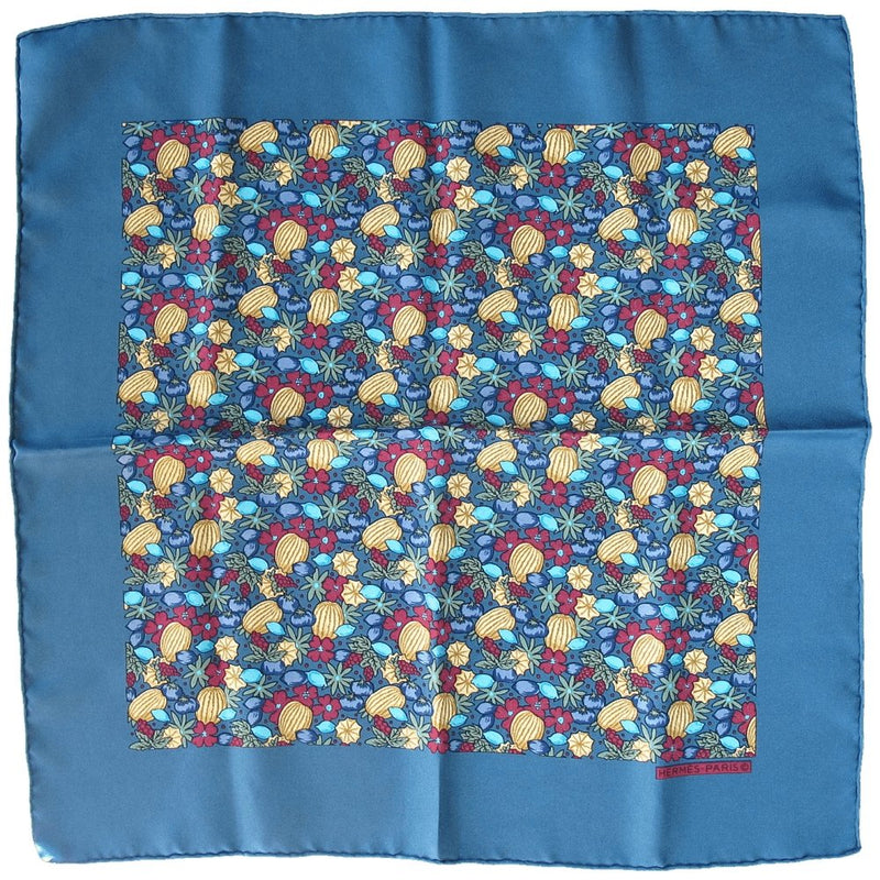 Hermes Vintage 1990cms Coloquintes Printed Set Twill Silk Gavroche & Tie, New! - poupishop