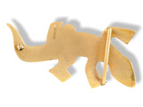 Hermes Vintage 1990cms Plated Yellow Gold LIZARD- GECKO Belt Buckle 32mm, Rare! - poupishop