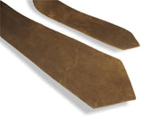 Hermes Vintage 60s Bronze Suede Tie Lined with Satin of Silk 3.94", Rare! - poupishop
